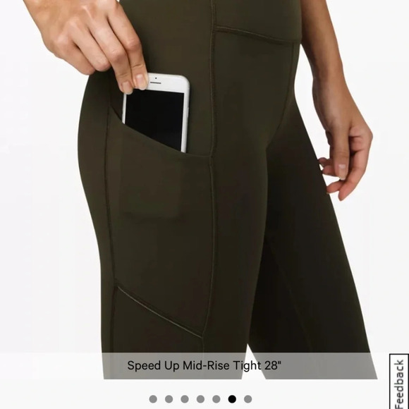 Lululemon speed up mid rise tights, grey size 4 - Picture 6 of 15